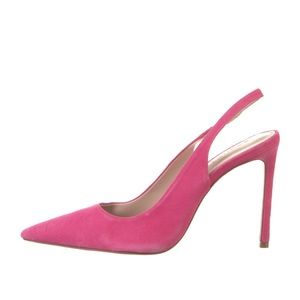 Schutz Suede Slingback Pumps
Pink, pointed toes, size 8.5
